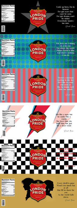 Etiquetas de cervezas inspiradas en David Bowie